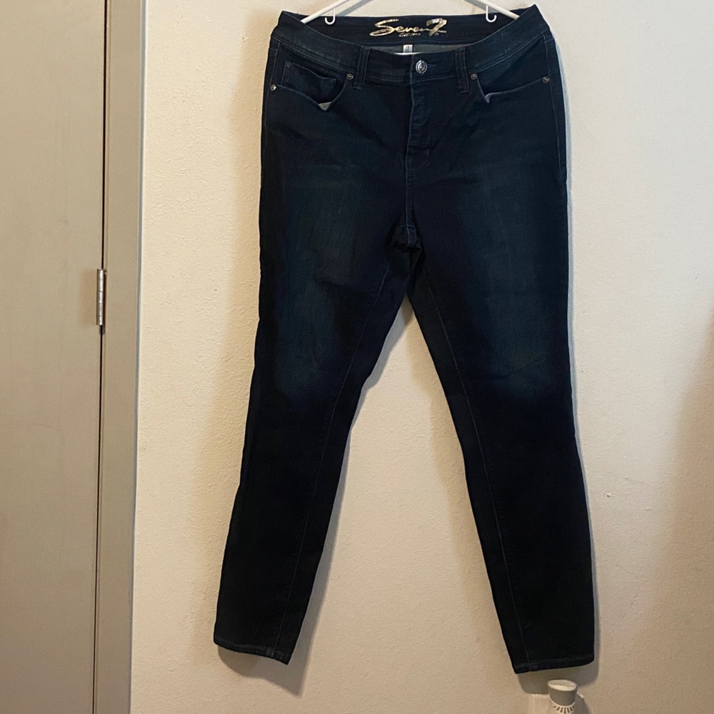 Seven7 Women's Dark Blue Skinny Jeans